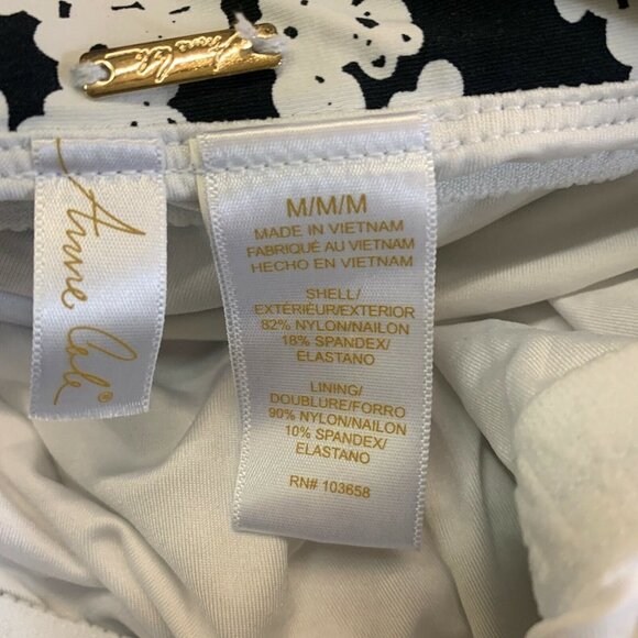 Anne Cole Black White Floral Halter Tankini Swim Swimsuit - Picture 4 of 4